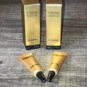 -Lot of 2 🌺- Chanel Sublimage La Creme Yeux Ultimate Regenerating Eye Cream 3ml